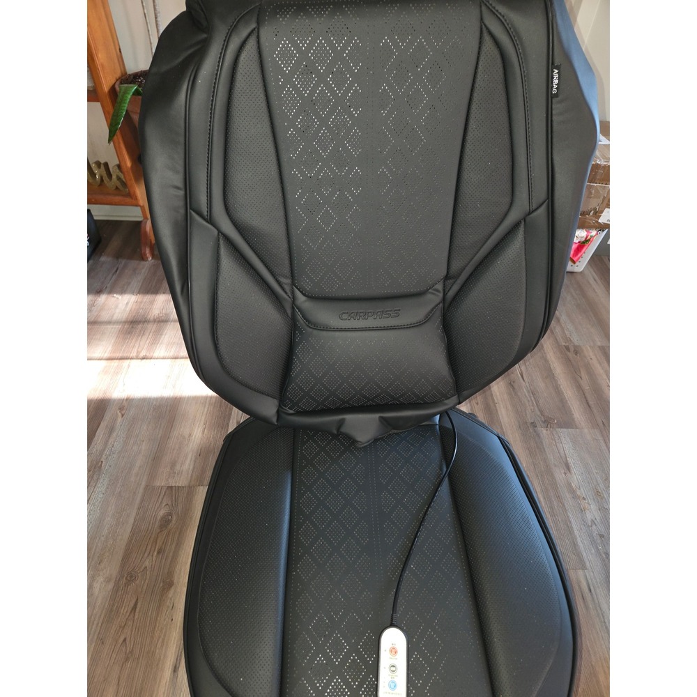CARPASS Black Faux Leather Massaging, Heated & Cooling Car Seat Cover Universal